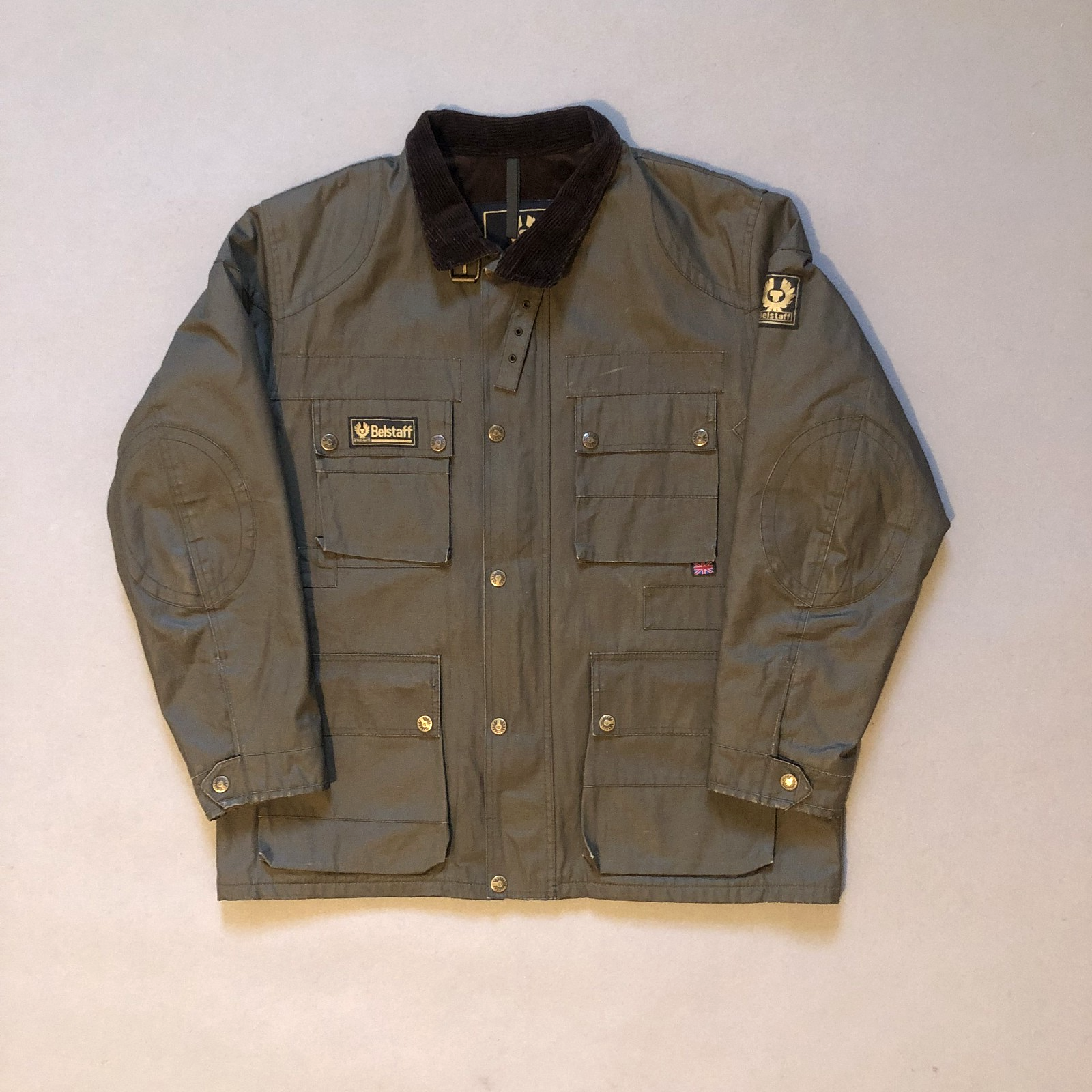 Belstaff Sammy Miller 1955 Gold Label Waxed Jacket Olive Green Men's