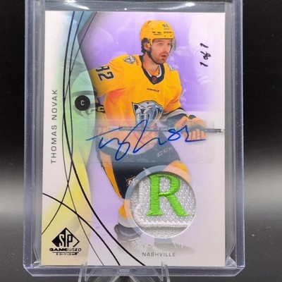 Upper Deck 2024-25 SP Game Used Thomas Novak #24 Rookie Auto Patch Predators