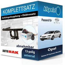 Für Opel Astra H Caravan 04- AUTO HAK Anhängerkupplung abnehmbar + 13polig neu