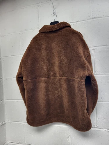 Topman Brown Teddy Jacket Coat Mens Size Medium BNWT. PS image 9