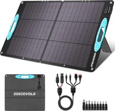 Panel Solar 100W Foldable Waterproof Camping RV SOKIOVOLA Portable Power Station
