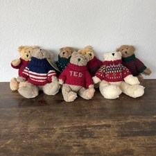 Lot of 7 Boyds Bears Plush Vintage Style Collectible Teddy Bears Sweaters