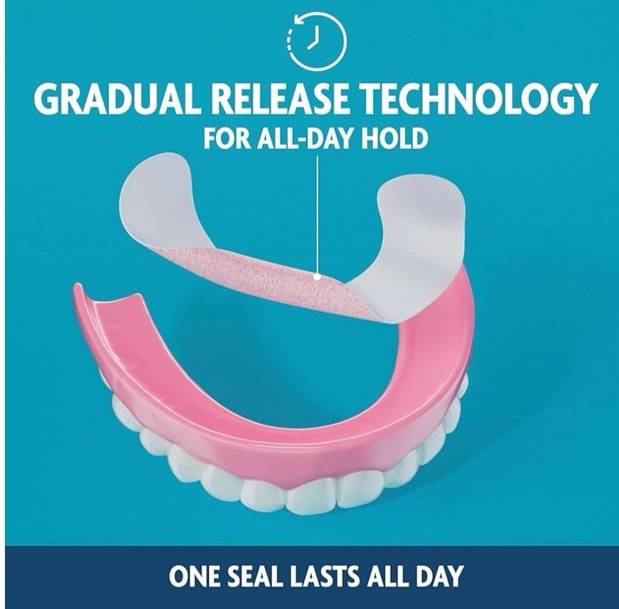 4 Pack Sea-Bond Secure Denture Adhesive Seals, Original Uppers, Zinc-Free 30 Ct