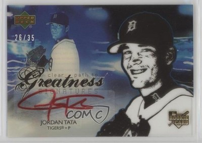 2006 Upper Deck Future Stars Red Ink 26/35 Jordan Tata #92 Rookie Auto RC n1u