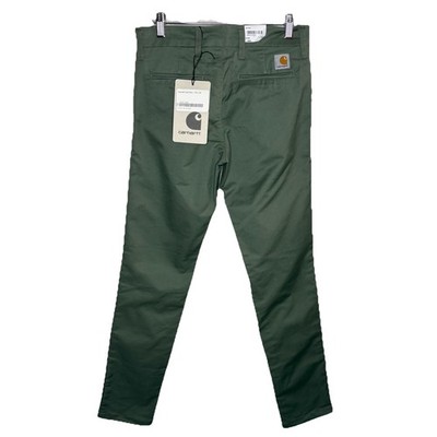 NWT Carhartt WIP Sid Pant Workwear Chino Trouser Green Sz 28x32 Work In Progress