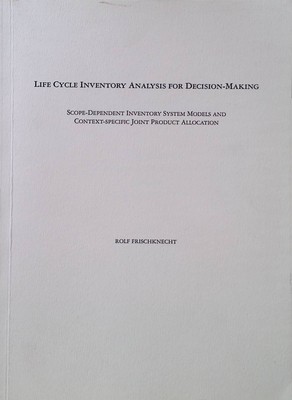 Life Cycle Inventory Analysis for Decision-Making. Scope-dependent inventory sys