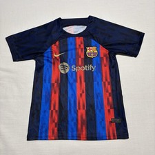 Kids Nike Dri-Fit FC Barcelona 2022/23 Home Soccer Jersey | Red/ Blue | Large