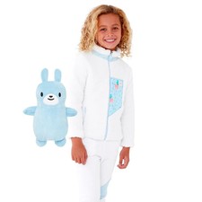 50 Cubcoats Benne the Bunny Sherpa Jacket White Blue Size 4-5