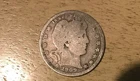 1909 D Barber Silver Quarter 25c Set Break Actual Coin Album filler