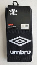 Umbro Black and White Logo Comfort Toe Junior Soccer Socks Shoe Sizes 3-9 / 1PR