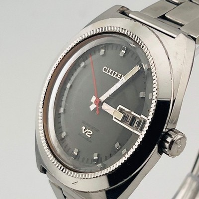 CITIZEN 4-720253Y SEVEN STAR V2 Automatik Day Date Windschutzscheibe beschädi...