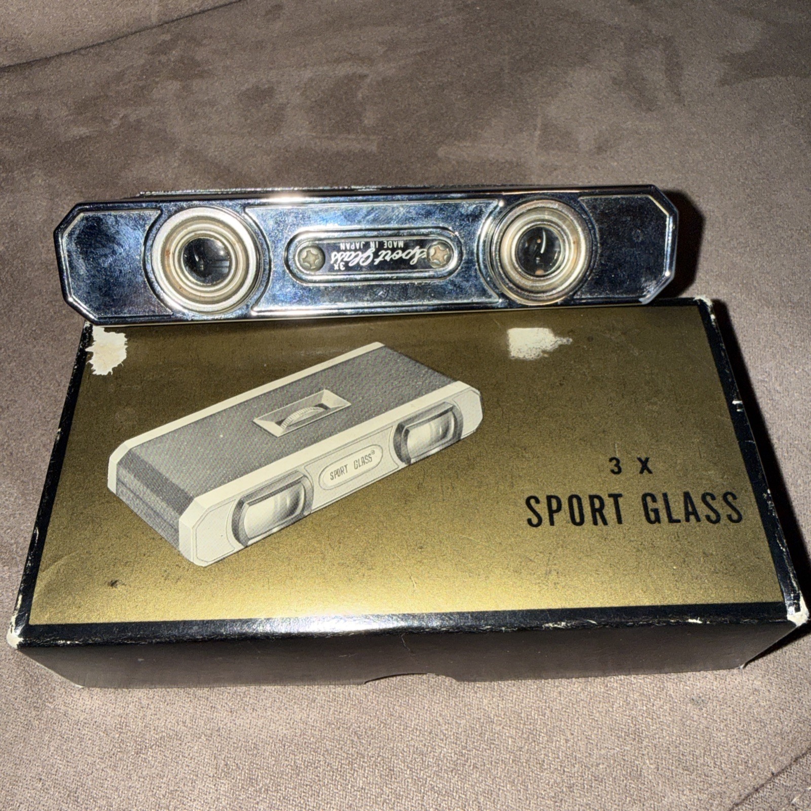 Vintage Sportiere Theatre/Opera 3x Binoculars Made in Japan Original Box