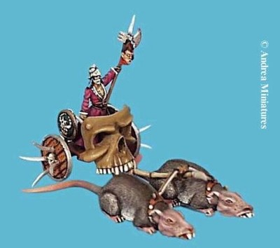 Rare Andrea 3D  Miniatures Metal 54mm CA-030 - Rats Death Chariot - New