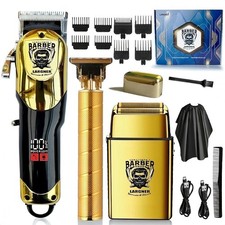 3 Piece Hair Clippers for Men Professional Cordless Beard Trimmer Electric Razor
