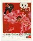 1961 Coca-Cola Vintage Print Ad Barbiecore Pink Heart Dress Retro Glamour