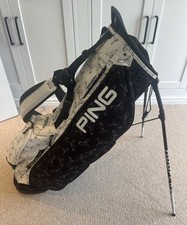 Ping Hoofer Golf Standbag/Limitierte Auflage Mr Ping/Schwarz/Weiß/Super Zustand