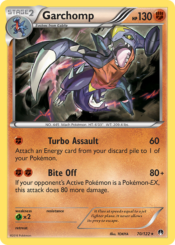 Garchomp (70/122) XY: BREAKpoint​ - Lightly Played Reverse Holofoil Pokemon TCG