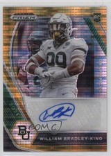 2021 Panini Prizm Draft Picks Orange Pulsar 3/49 William Bradley-King Auto 0c6