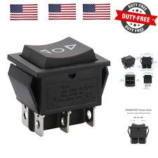 DPDT Momentary Rocker Switch ON-Off-ON,6-Pin 3 Position Snap-in Toggle Switch...