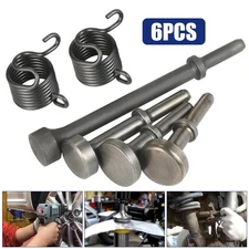 6Pcs Smoothing Pneumatic Air Hammer Pneumatic Chisel Bits w/ Spring Tools Kit