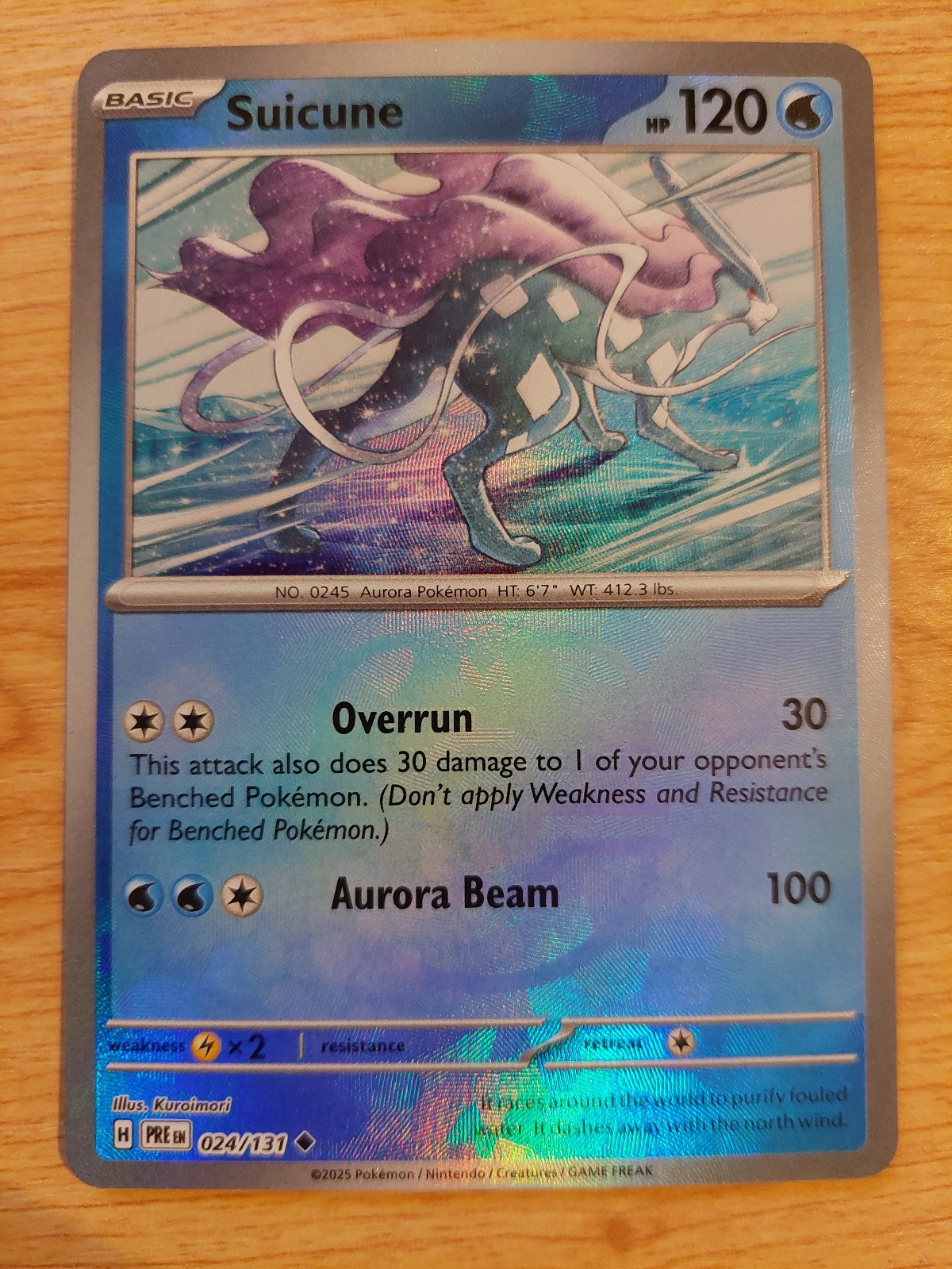 Suicune - 024/131 (Prismatic Evolutions) - Near Mint NM - Master Ball Pattern