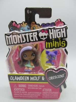 Monster High Minis Doll with Pet Clawdeen Wolf & Crescent 2017 Mattel NEW