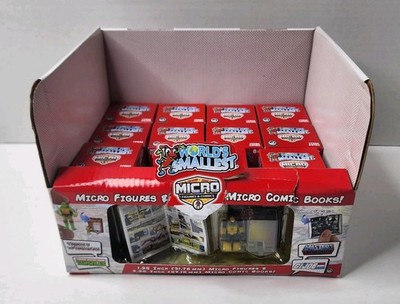 Lot of 11 World s Smallest Micro Action Figures & Comics w/ Display [READ DESC.]