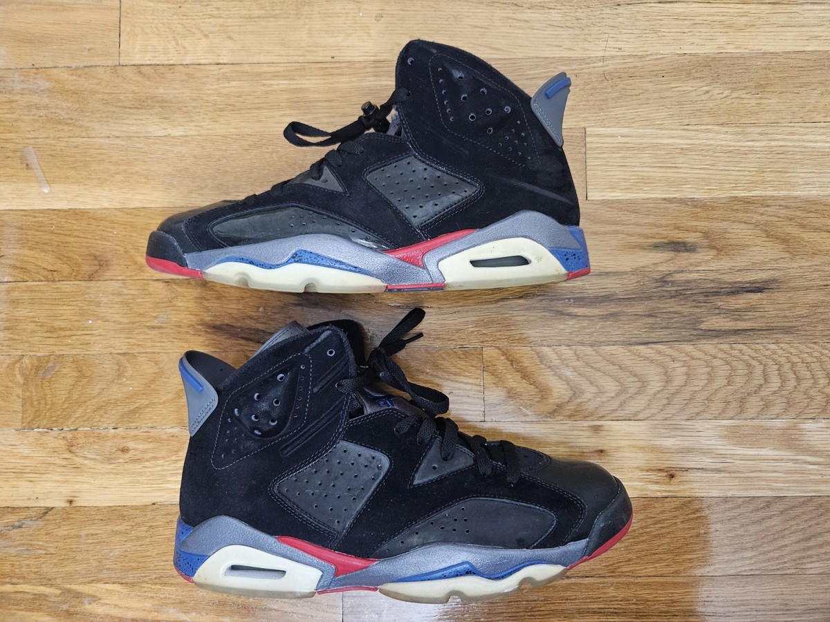 jordan retro 6 black red and blue