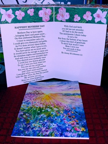 Mother's Day Cards Gift Set Includes Poem in Card & Envelope Size 4.5 x 6.5 inch - Picture 7 of 15