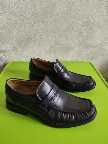 Men Clarks Heels Black Leather 43.5 #1QAT