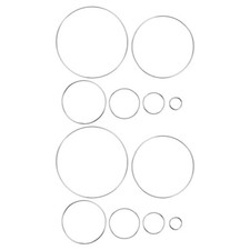 12 Pcs Stainless Steel Rings Round Metal Wreath Dreamcatcher Hoops for Crafts
