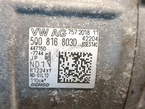 5Q0816803D klimakompressor AUDI Q2 GAB GAG 1.0 TFSI 2016 5469482