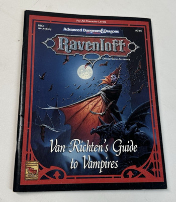 AD&D 2e Ravenloft Van Richten's Guide to Vampires d20 RPG Accessory 2nd Print
