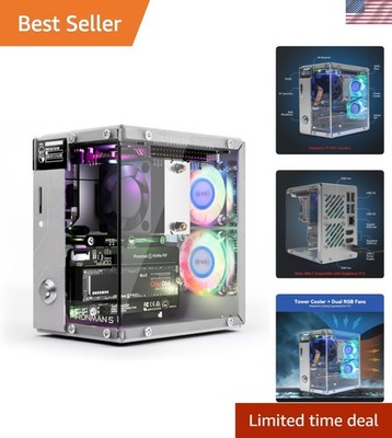 Pironman 5 Mini PC Case for Raspberry Pi 5 - NVMe SSD, RGB Fans & OLED Display