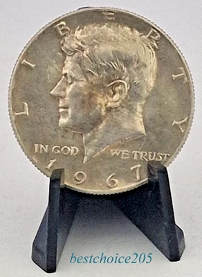 Silver Coin - Half Dollar J.F. Kennedy, Silver Coin 1967 from USA #2 - Bild 1 von 4