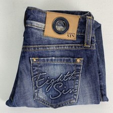 EIGHTH SIN DENIM ART Womens Slim Straight Denim Stretch Jeans Size 25 VGC JFM5