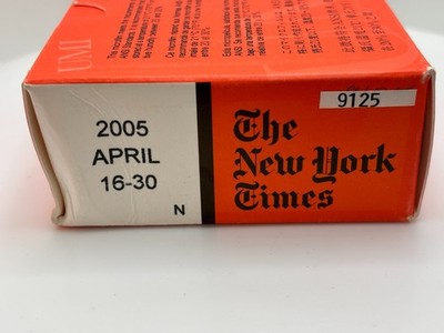Vintage New York Times Microfilm Reel - 2005 April 16-30 - UMI Archival History