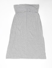 Séraphine Women’s Grey Maternity Maxi Strapless Dress Size M