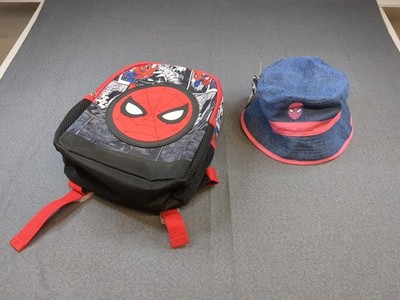 Spider-Man Backpack And Reversible Bucket Hat Set NWT