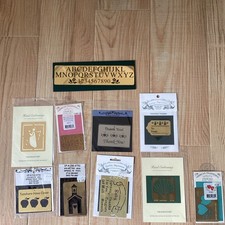 Lot of 10 Brass Embossing Template Stencils