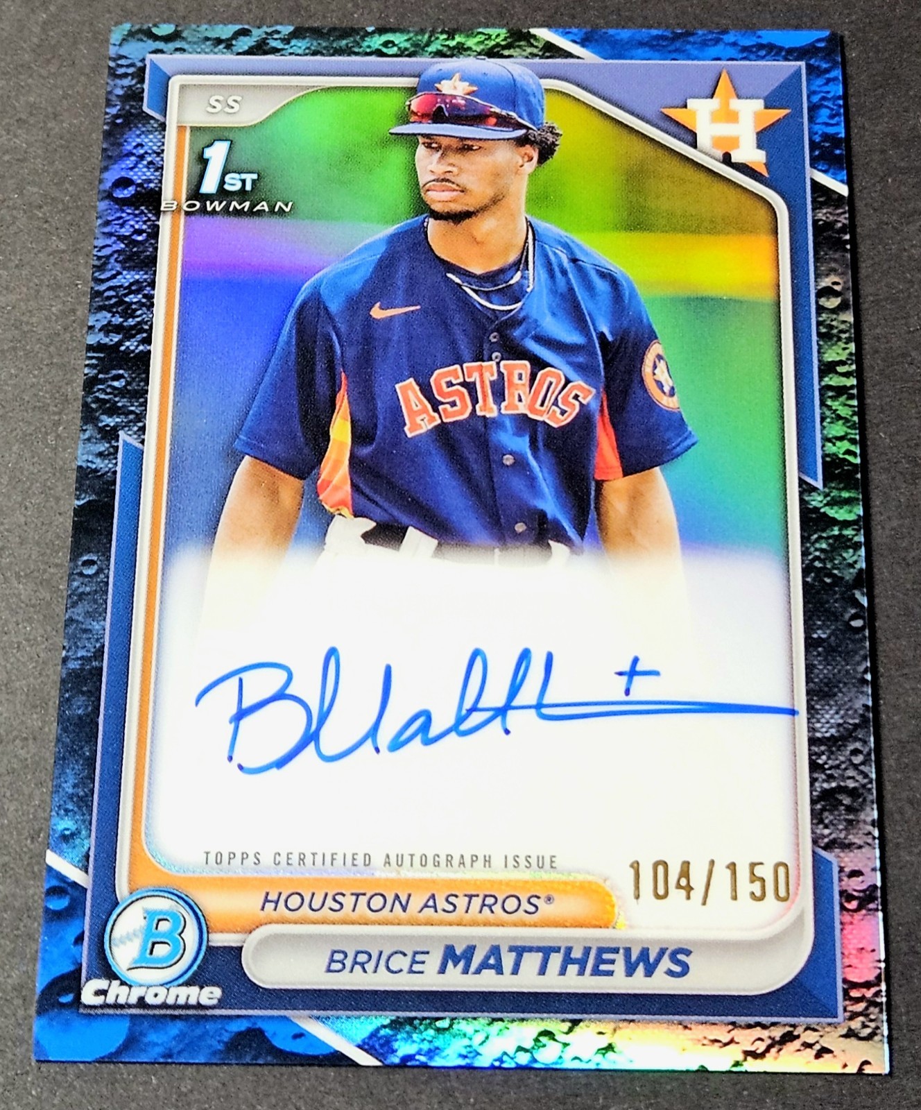 Brice Matthews Bowman Chrome 1st Blue /150 Auto Refractor 2024 Rookie #CPA-BM