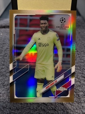 2020 Topps Chrome UEFA Champions League Gold Refractor # d /50 Andre Onana Ajax