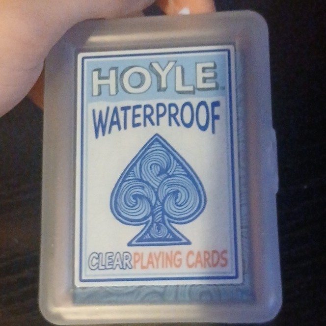 Hoyle Waterproof Clear Playing Cards Deck Hand-Washable Flexible Poker