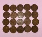 20x Raw 1939 Lincoln Wheat Small Cents Penny Lot w/ Tube — photo 2