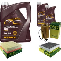 Inspektionspaket 7L Mannol TDI 5W-30 FüR Mercedes W246 B 180 CDI W242 W176 A