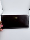 Coach Brown Solid Women’s Wallet Zip Coin Pocket ID Window Credit Card Slots — photo 1