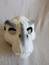 Fursuit Dino Maske bemalt grau/weiß