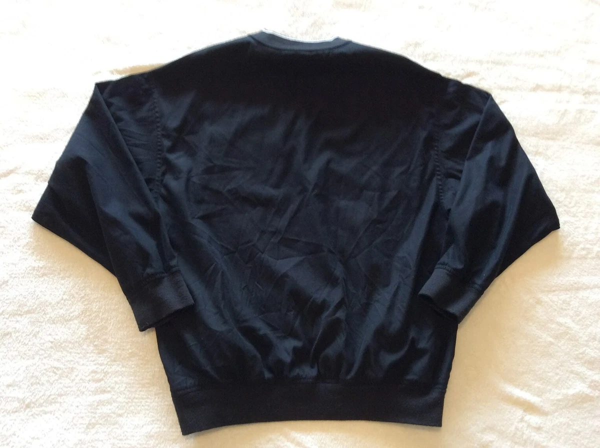 Older Eddie Bauer Golf V Neck Black Pullover Windbreaker Men s