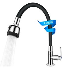 Polished Kitchen Sink Faucet with Flexible Water Pipe
