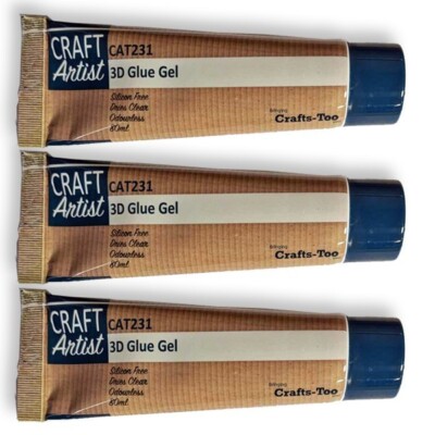 CRAFT ARTIST - John Next Door - 3D GLUE GEL 80ml X 3 - (Ideal für Decoupage)